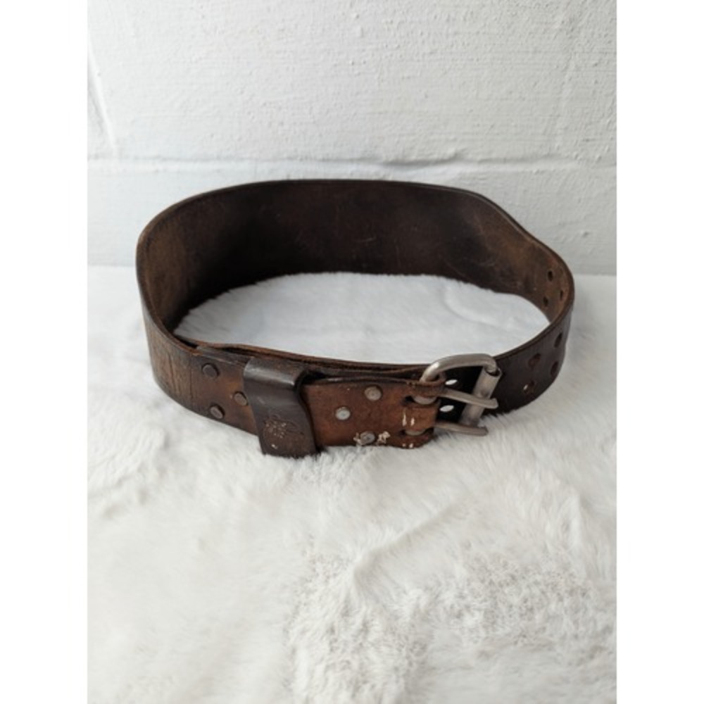 Vintage Brown Leather Altus Weight Lifting Belt Medium 28-34 Brown